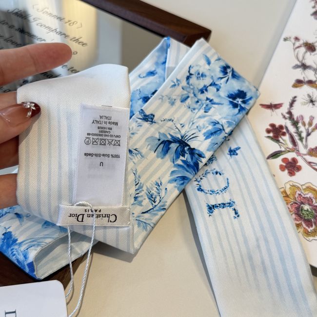 Dior Printed silk twill ribbon KY211-1 Dior Printed silk twill ribbon KY211-1