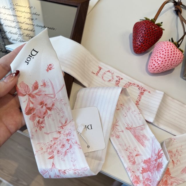 Dior Printed silk twill ribbon KY211-2 Dior Printed silk twill ribbon KY211-2