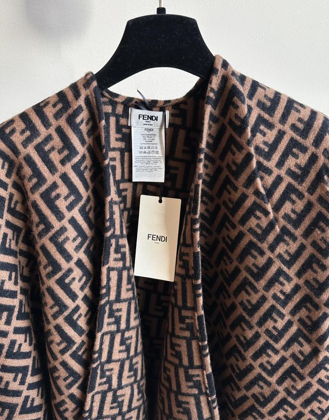 Fendi Shawl Wool Silk and Cotton 06389-1