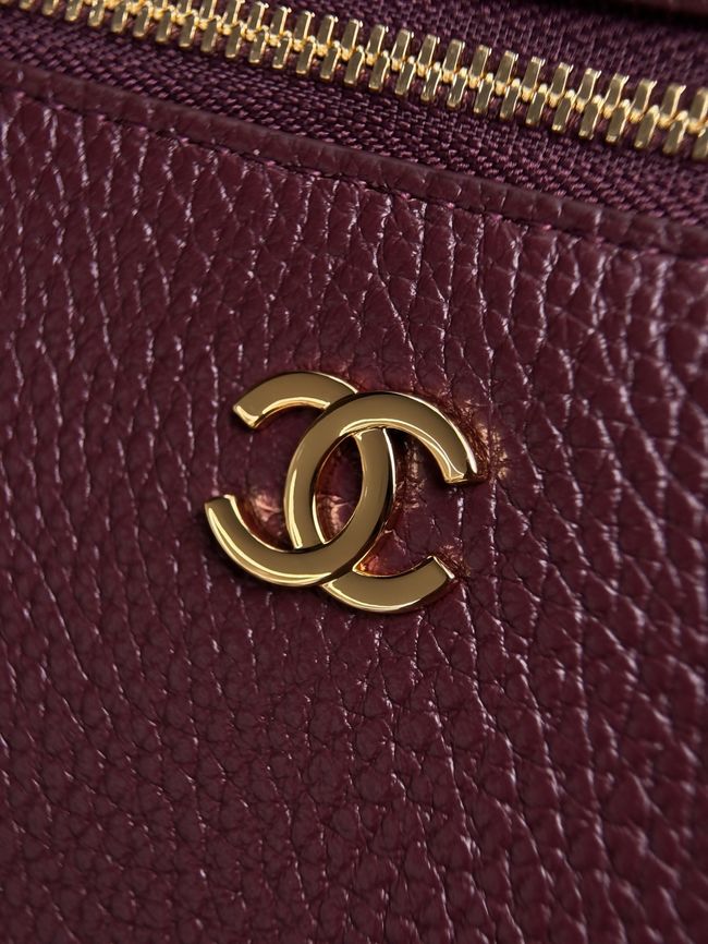 Chanel Large Vanity with chain AS6473 Burgundy Chanel Large Vanity with chain AS6473 Burgundy