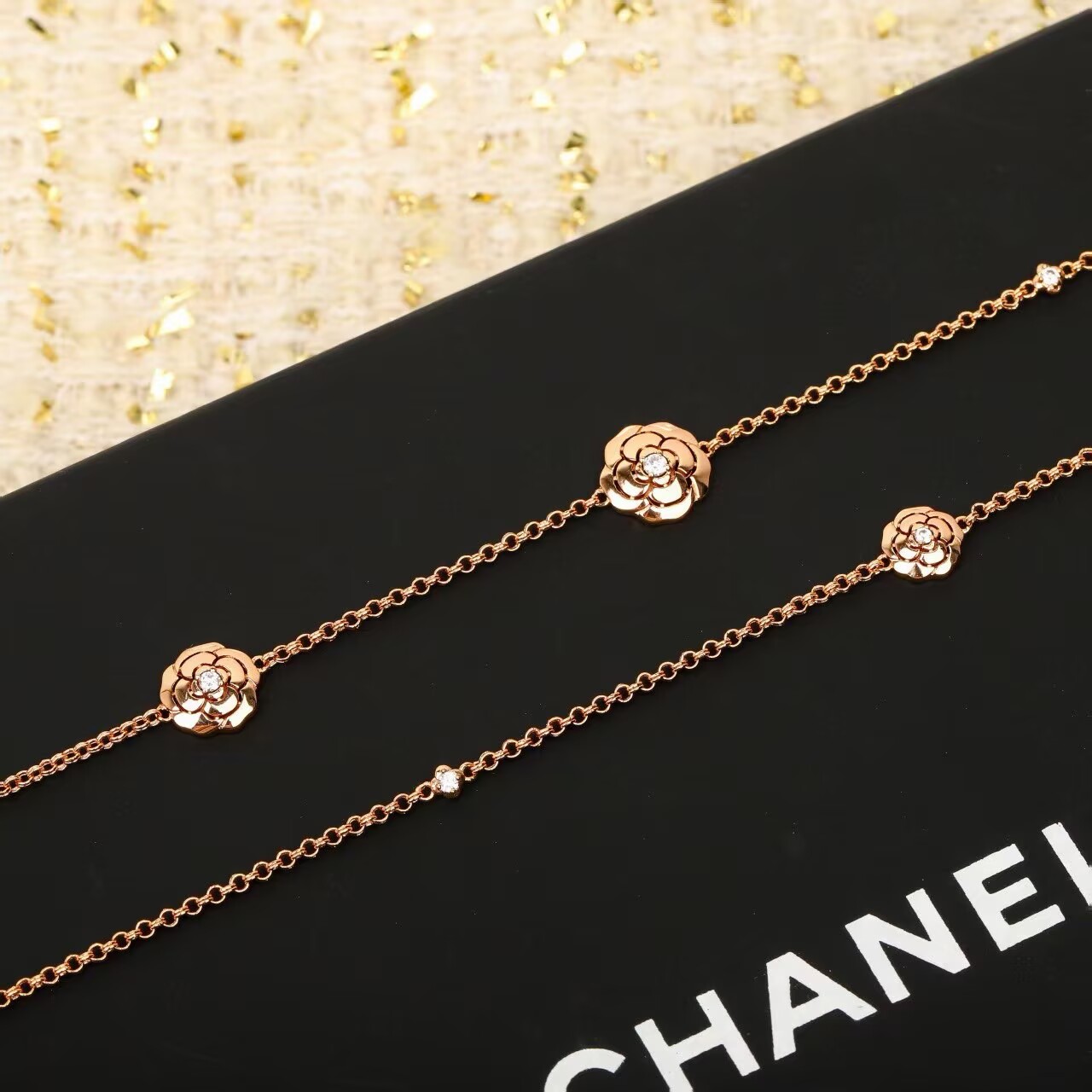 Chanel Necklace CN70314 Rose Gold Chanel Necklace CN70314 Rose Gold