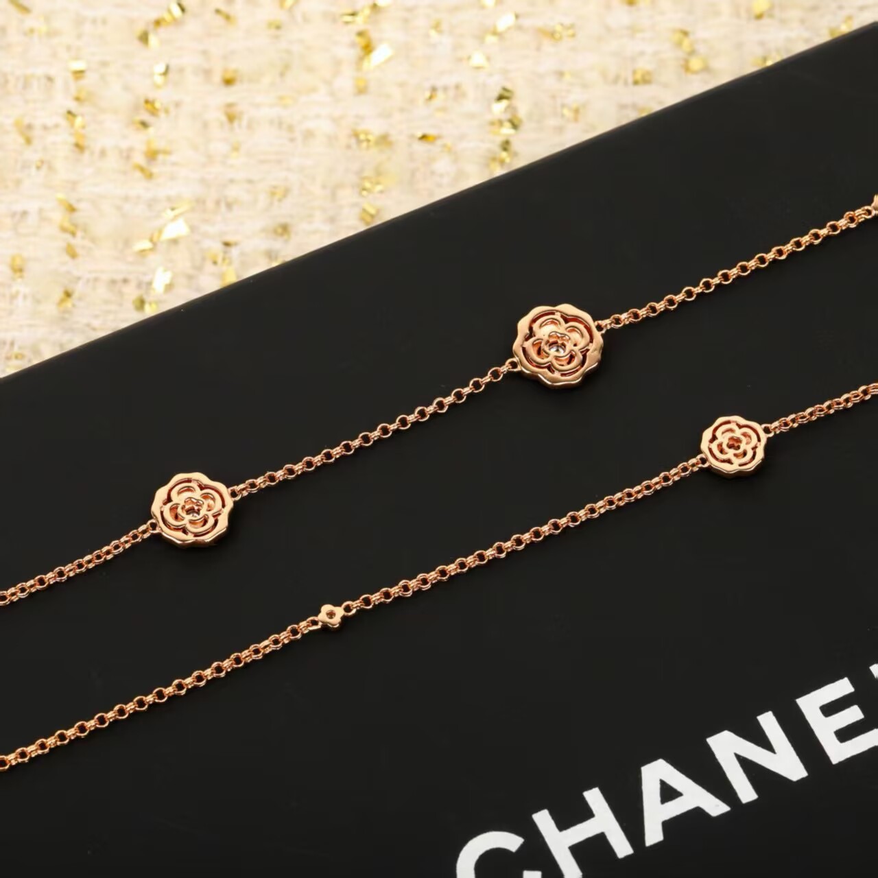 Chanel Necklace CN70314 Rose Gold Chanel Necklace CN70314 Rose Gold