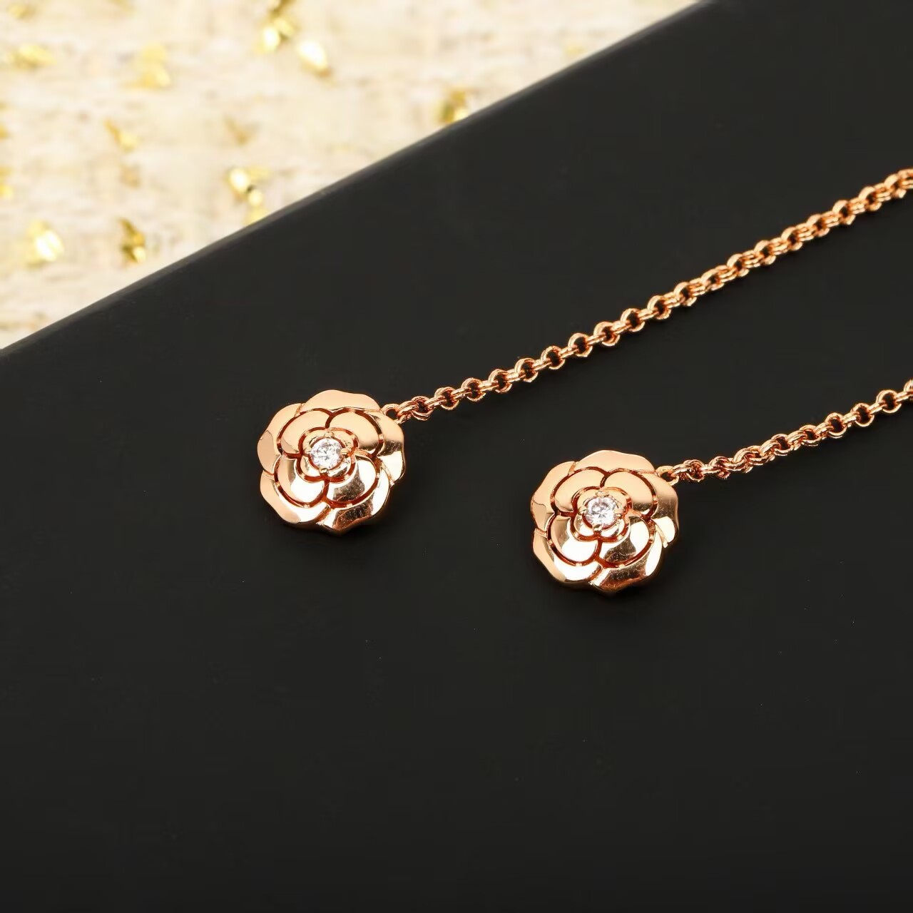 Chanel Necklace CN70314 Rose Gold Chanel Necklace CN70314 Rose Gold