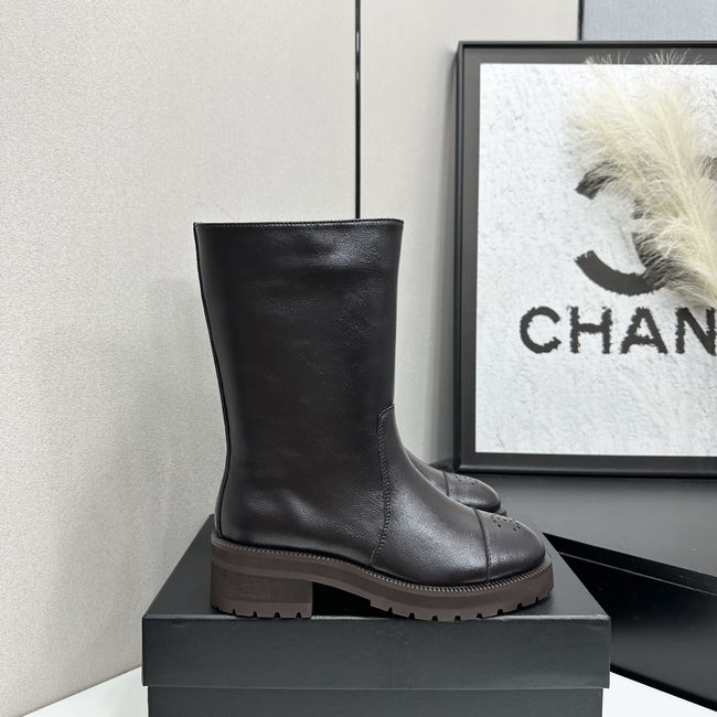 Chanel Mid-Calf Boots Shiny Calfskin 65289-2