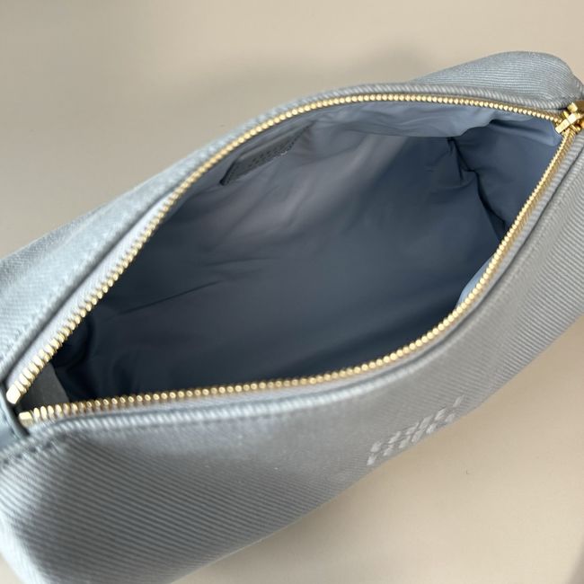 MIUMIU Tote Shoulder Handbag denim 5NE851 light blue MIUMIU Tote Shoulder Handbag denim 5NE851 light blue