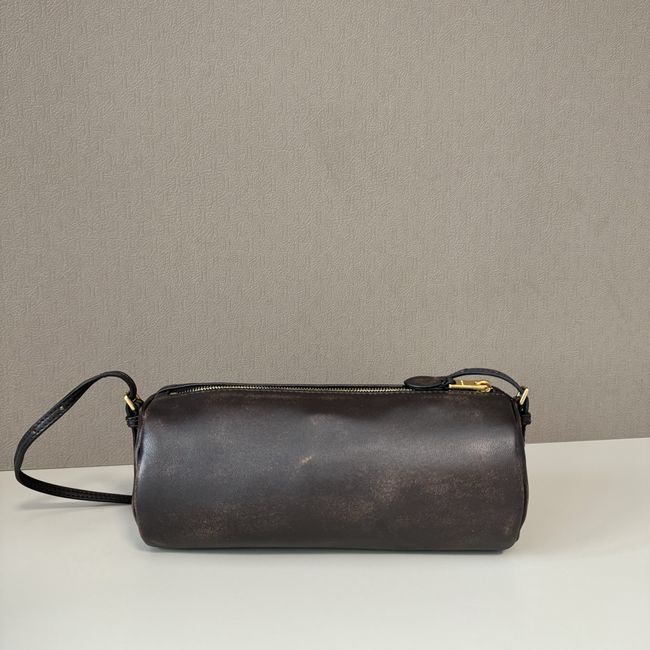MIUMIU Tote Shoulder Handbag sheepskin 5NE851 Coffee