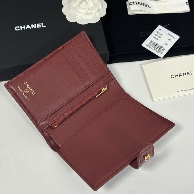 Chanel Passport Holder AP5193 Burgundy