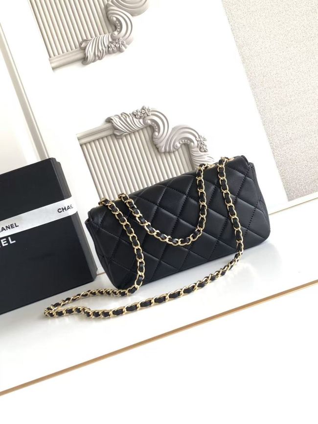 Chanel Small Flap Bag Lambskin AS6430 black Chanel Small Flap Bag Lambskin AS6430 black