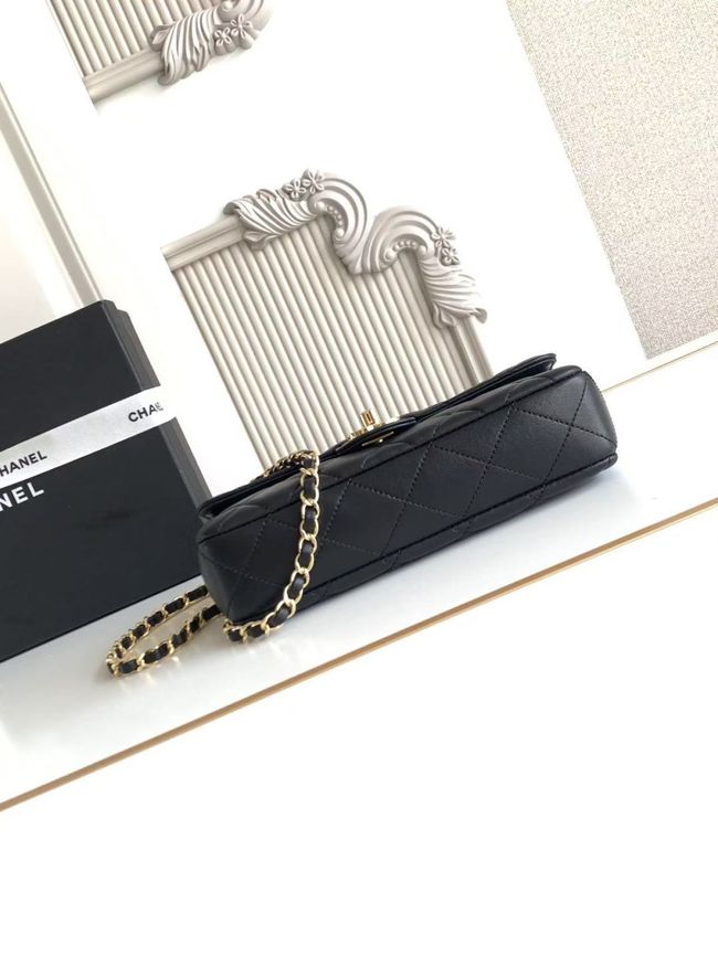 Chanel Small Flap Bag Lambskin AS6430 black Chanel Small Flap Bag Lambskin AS6430 black