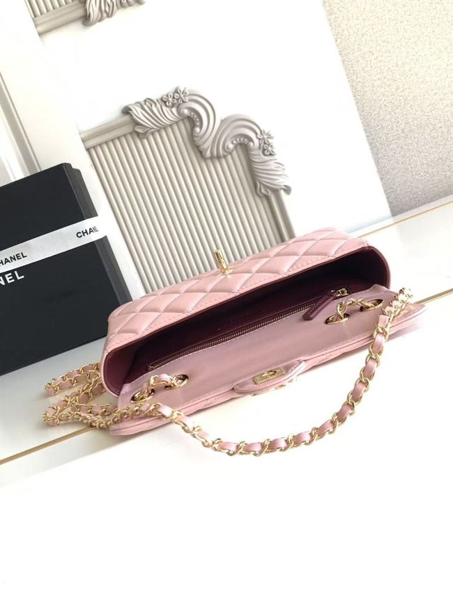 Chanel Small Flap Bag Lambskin AS6430 pink Chanel Small Flap Bag Lambskin AS6430 pink