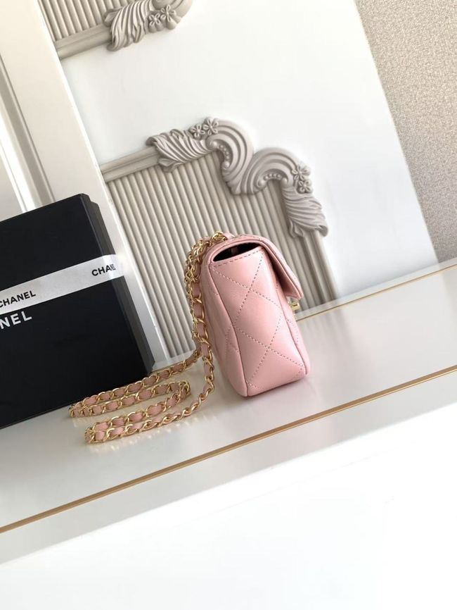 Chanel Small Flap Bag Lambskin AS6430 pink Chanel Small Flap Bag Lambskin AS6430 pink