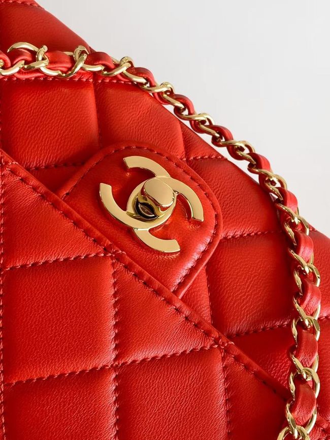 Chanel Small Flap Bag Lambskin AS6430 red Chanel Small Flap Bag Lambskin AS6430 red