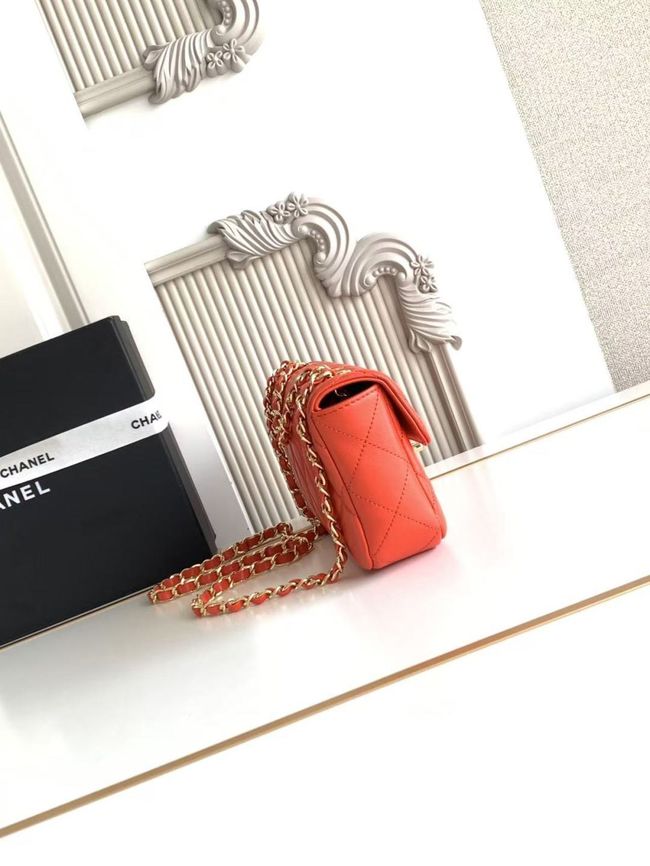 Chanel Small Flap Bag Lambskin AS6430 red Chanel Small Flap Bag Lambskin AS6430 red
