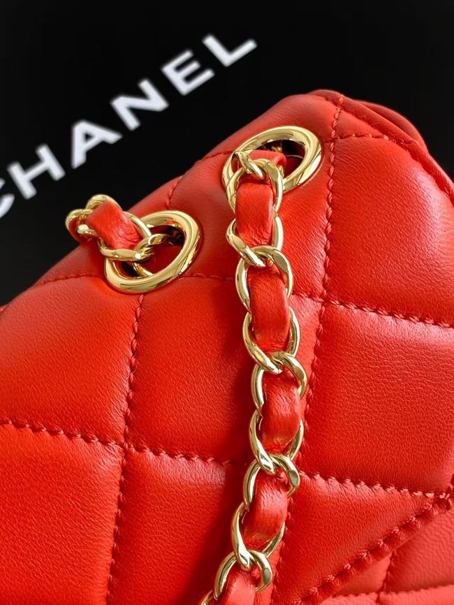 Chanel Small Flap Bag Lambskin AS6430 red Chanel Small Flap Bag Lambskin AS6430 red