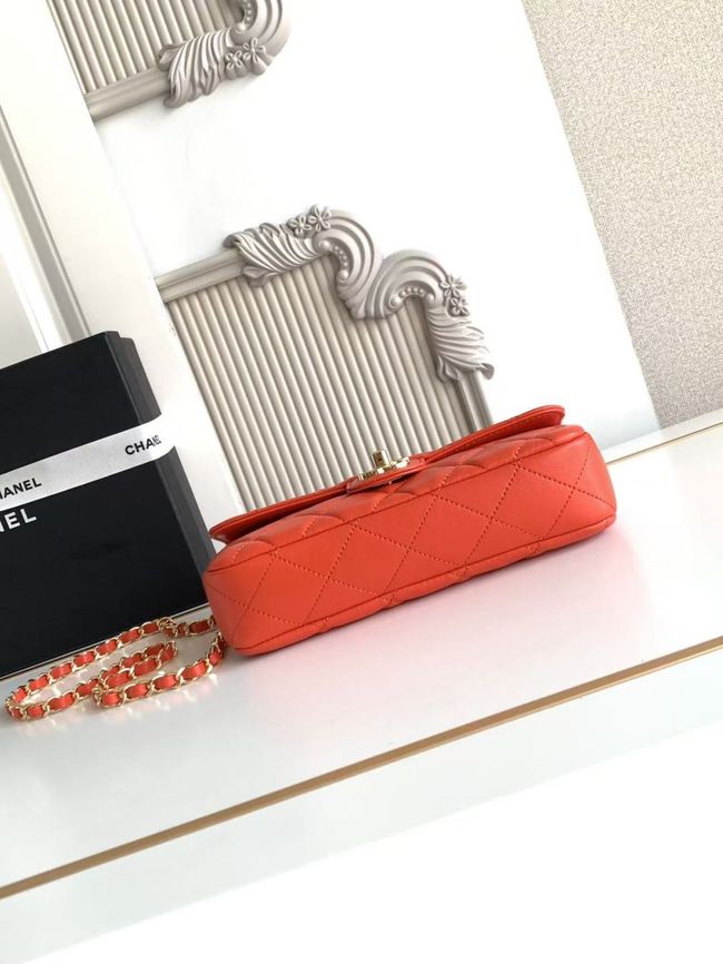 Chanel Small Flap Bag Lambskin AS6430 red Chanel Small Flap Bag Lambskin AS6430 red
