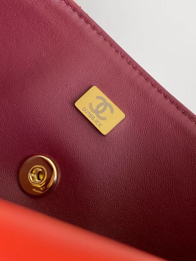 Chanel Small Flap Bag Lambskin AS6430 red Chanel Small Flap Bag Lambskin AS6430 red