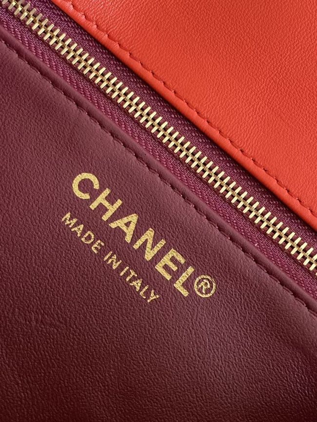 Chanel Small Flap Bag Lambskin AS6430 red Chanel Small Flap Bag Lambskin AS6430 red