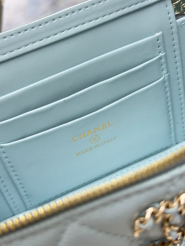 Chanel Vanity with Chain AP5182 light blue Chanel Vanity with Chain AP5182 light blue