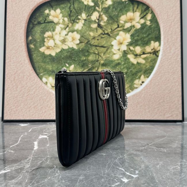 Gucci GG Marmont pouch with strap A006X2 black Gucci GG Marmont pouch with strap A006X2 black