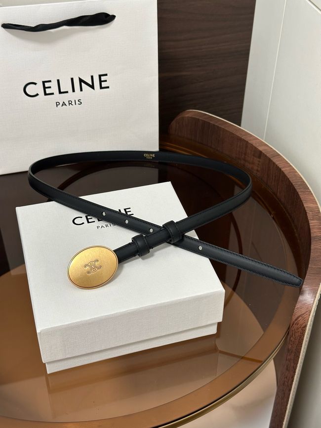 Celine Ellipse Belt 13 IN Taurillon Leather 10673 BLACK
