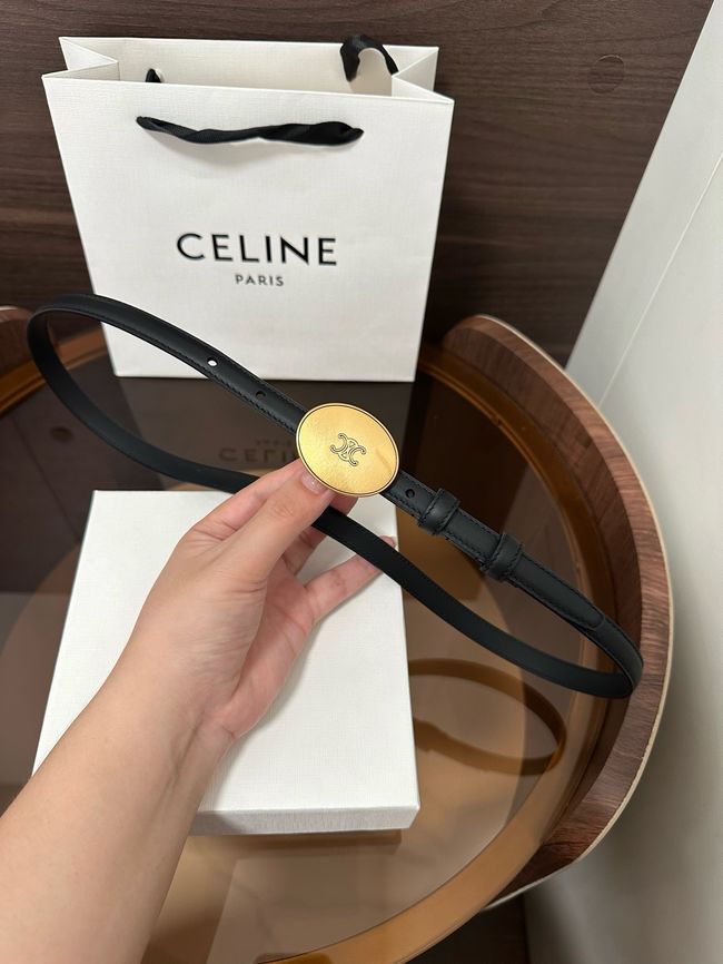 Celine Ellipse Belt 13 IN Taurillon Leather 10673 BLACK