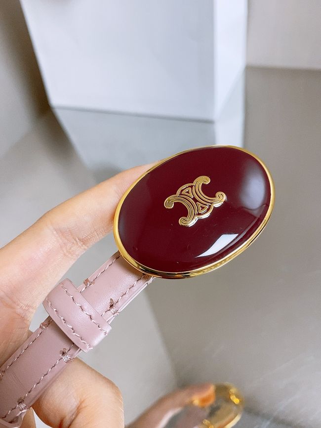 Celine ELLIPSE Belt 13 IN TAURILLON LEATHER WITH ENAMELLED BUCKLE P5706 pink Celine ELLIPSE Belt 13 IN TAURILLON LEATHER WITH ENAMELLED BUCKLE P5706 pink