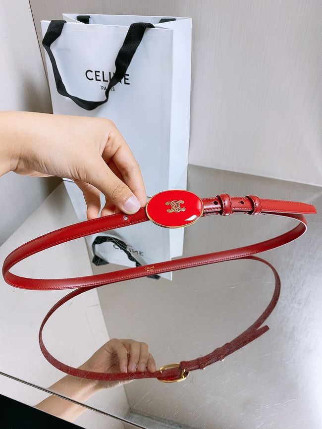 Celine ELLIPSE Belt 13 IN TAURILLON LEATHER WITH ENAMELLED BUCKLE P5706 red Celine ELLIPSE Belt 13 IN TAURILLON LEATHER WITH ENAMELLED BUCKLE P5706 red