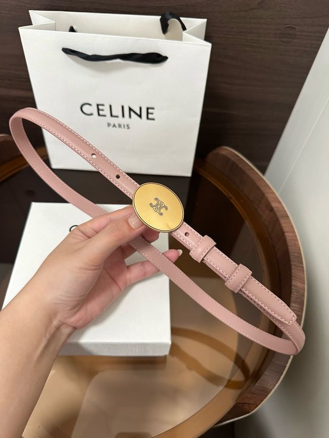 Celine Ellipse Belt 13 IN Taurillon Leather 10673 pink
