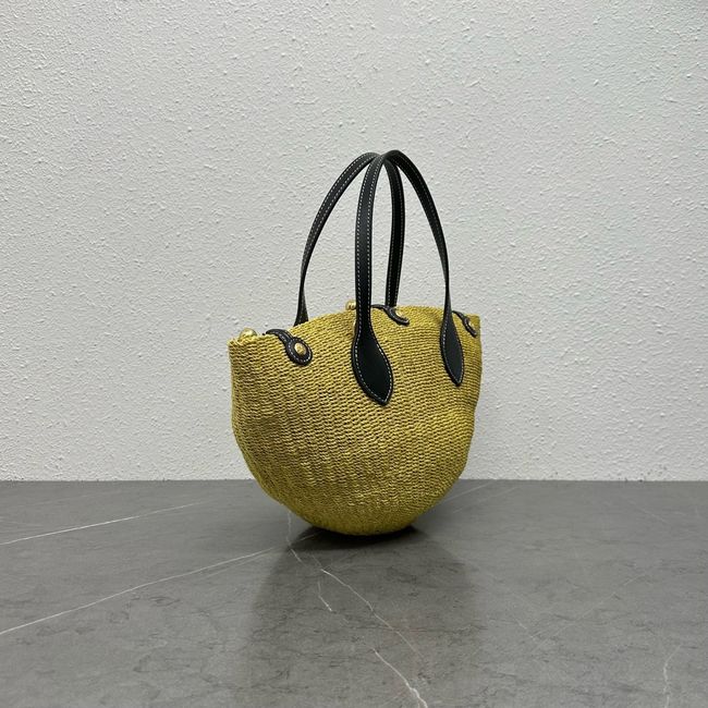 CELINE CLASSIC PANIER MINI BRAIDED TRIOMPHE in RAFFIA and CALFSKIN L10466 TAN CELINE CLASSIC PANIER MINI BRAIDED TRIOMPHE in RAFFIA and CALFSKIN L10466 TAN