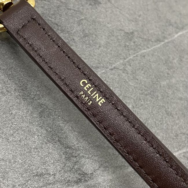 CELINE FLAIR IN GRAINED CALFSKIN L10BF5 CREAMY CHESTNUT CELINE FLAIR IN GRAINED CALFSKIN L10BF5 CREAMY CHESTNUT
