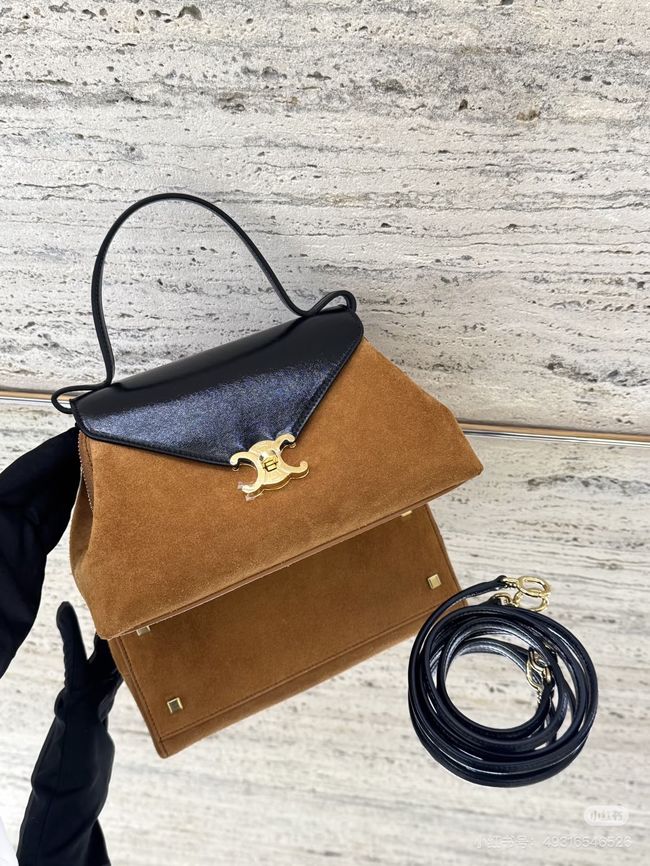CELINE FLAIR IN GRAINED CALFSKIN L10BF5 Suede CREAMY & black