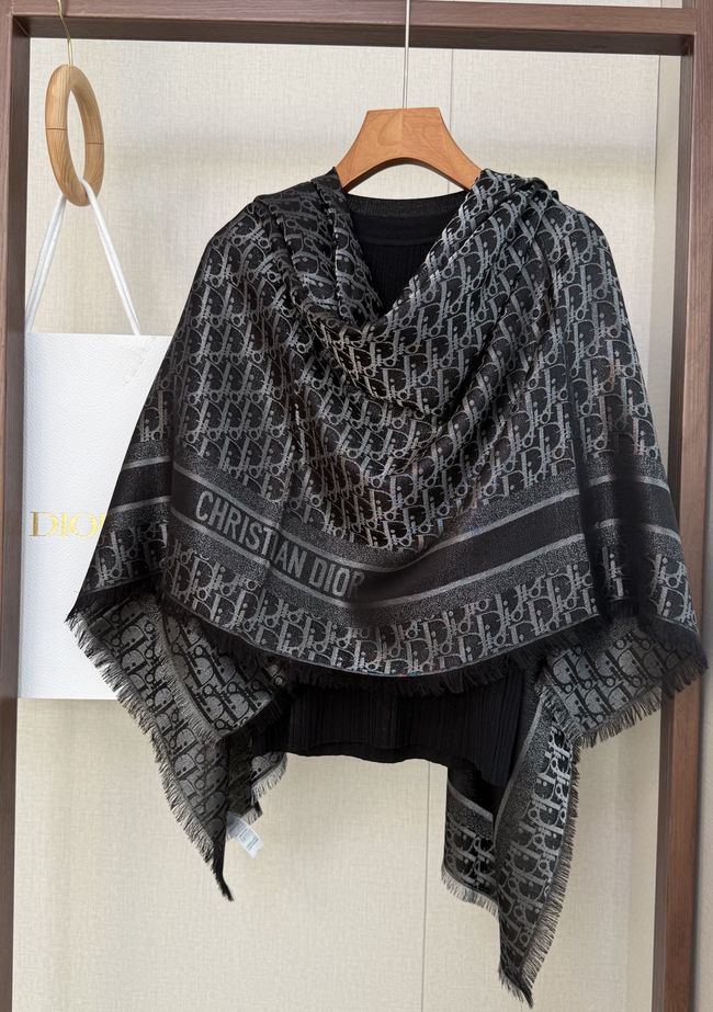 Dior Oblique Shawl Wool and Silk Jacquard I1058-12 Dior Oblique Shawl Wool and Silk Jacquard I1058-12