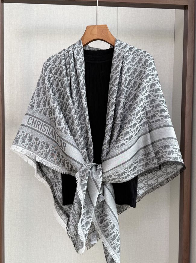 Dior Oblique Shawl Wool and Silk Jacquard I1058-7