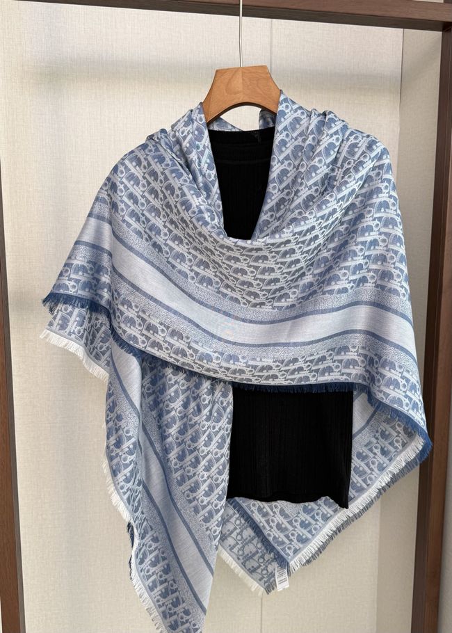 Dior Oblique Shawl Wool and Silk Jacquard I1058-8