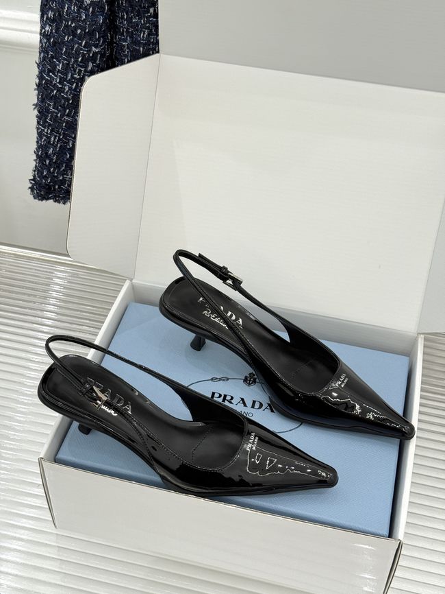 Prada Brushed leather slingback pumps 1I659O-6