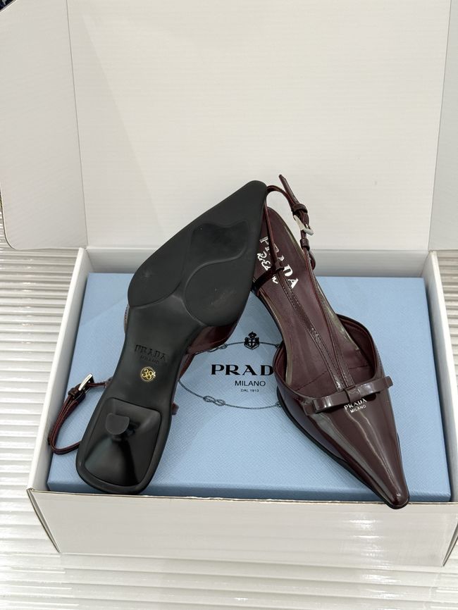 Prada Brushed leather slingback pumps 1I701O-1