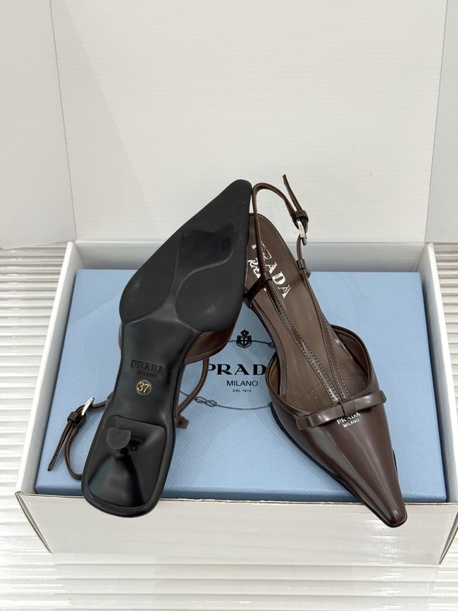 Prada Brushed leather slingback pumps 1I701O-7