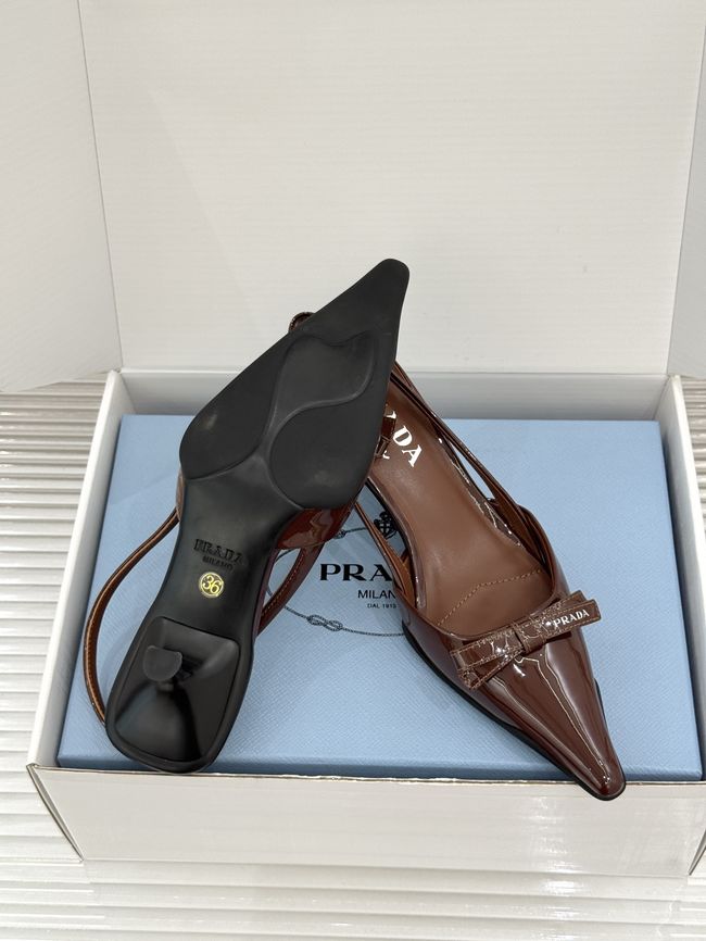 Prada Brushed leather slingback pumps 1I702O-2