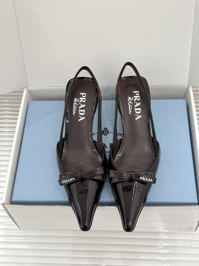 Prada Brushed leather slingback pumps 1I702O-1