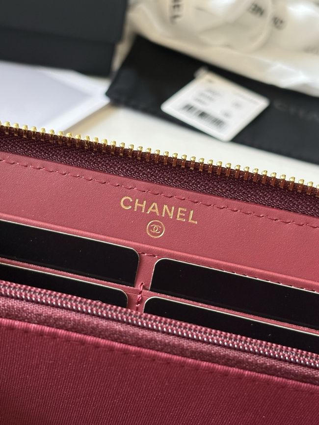 Chanel Classic Zipped Wallet AP5077 dark red Chanel Classic Zipped Wallet AP5077 dark red