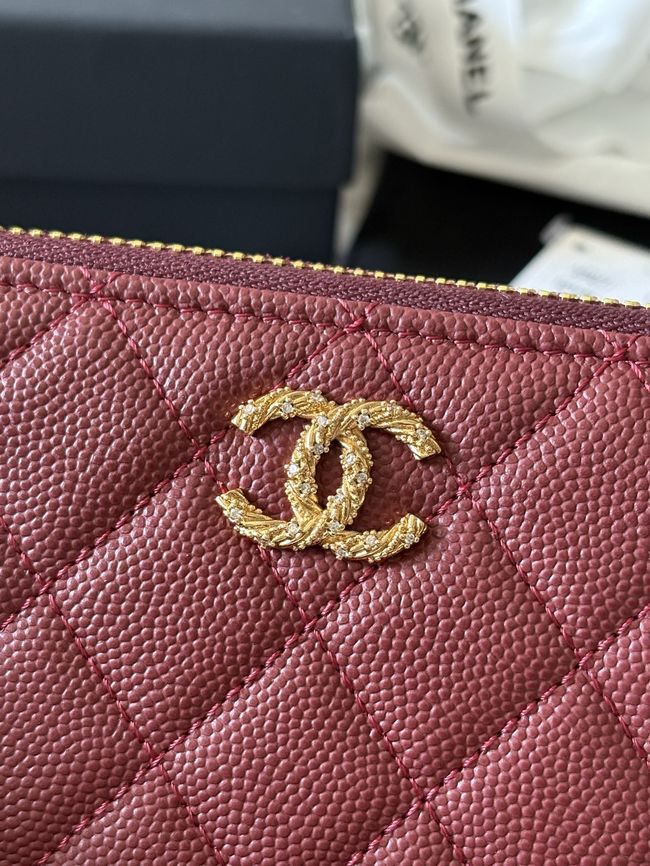 Chanel Classic Zipped Wallet AP5077 dark red Chanel Classic Zipped Wallet AP5077 dark red