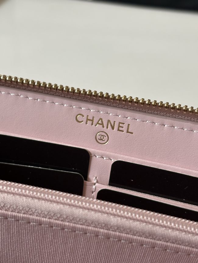 Chanel Classic Zipped Wallet AP5077 pink Chanel Classic Zipped Wallet AP5077 pink