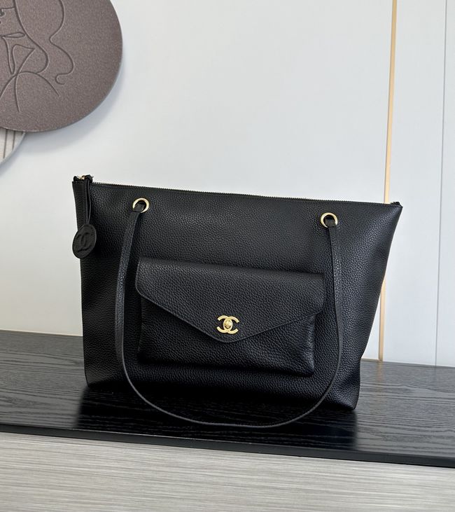 Chanel Shopping Bag Grained Calfskin AS6483 black Chanel Shopping Bag Grained Calfskin AS6483 black
