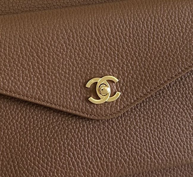 Chanel Shopping Bag Grained Calfskin AS6483 brown Chanel Shopping Bag Grained Calfskin AS6483 brown