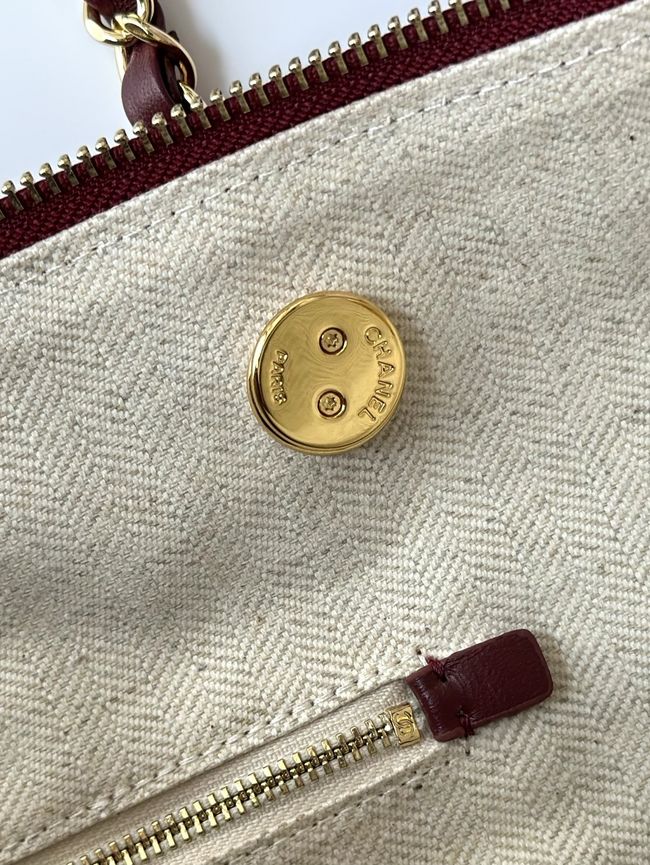 Chanel Shopping Bag Suede AS6483 Burgundy Chanel Shopping Bag Suede AS6483 Burgundy