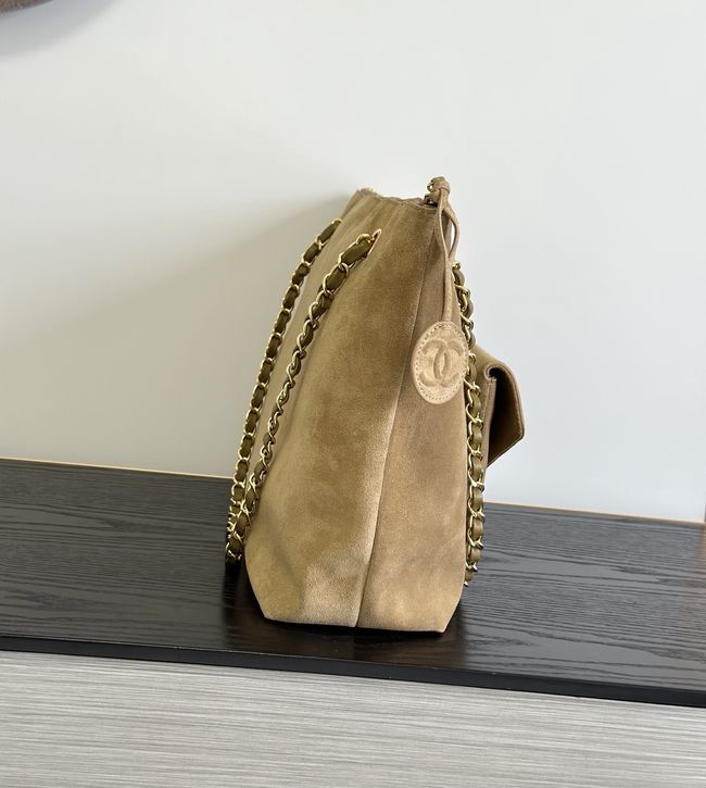 Chanel Shopping Bag Suede AS6483 apricot Chanel Shopping Bag Suede AS6483 apricot