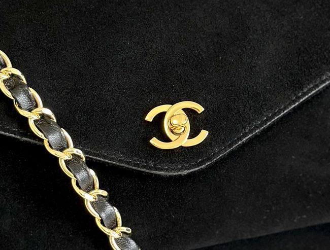 Chanel Shopping Bag Suede AS6483 black Chanel Shopping Bag Suede AS6483 black