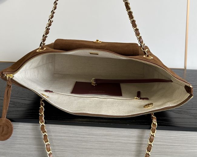 Chanel Shopping Bag Suede AS6483 tan Chanel Shopping Bag Suede AS6483 tan