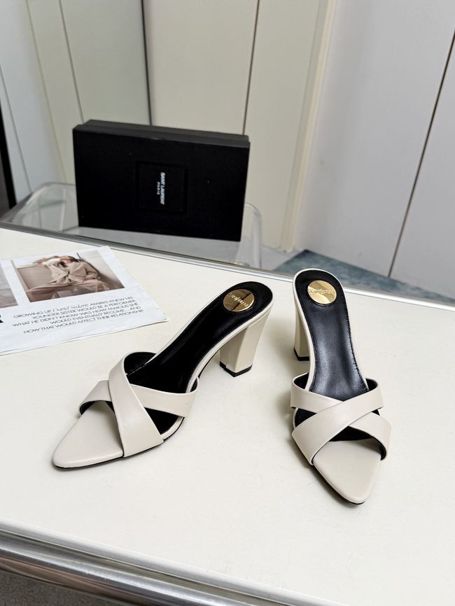Saint Laurent mule sandals leather 7.5CM F6630-3