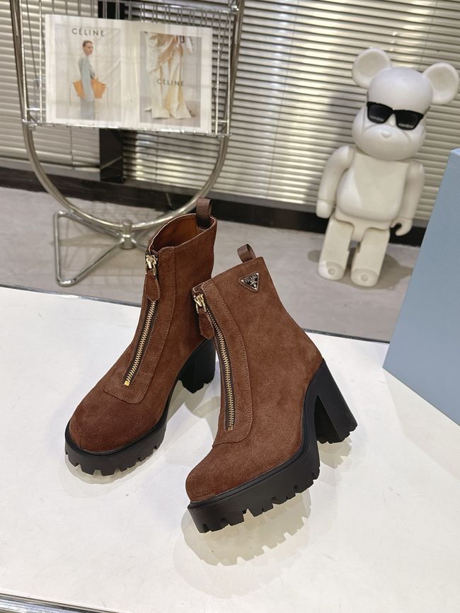 Prada Monolith brushed leather Chelsea boots G085-4